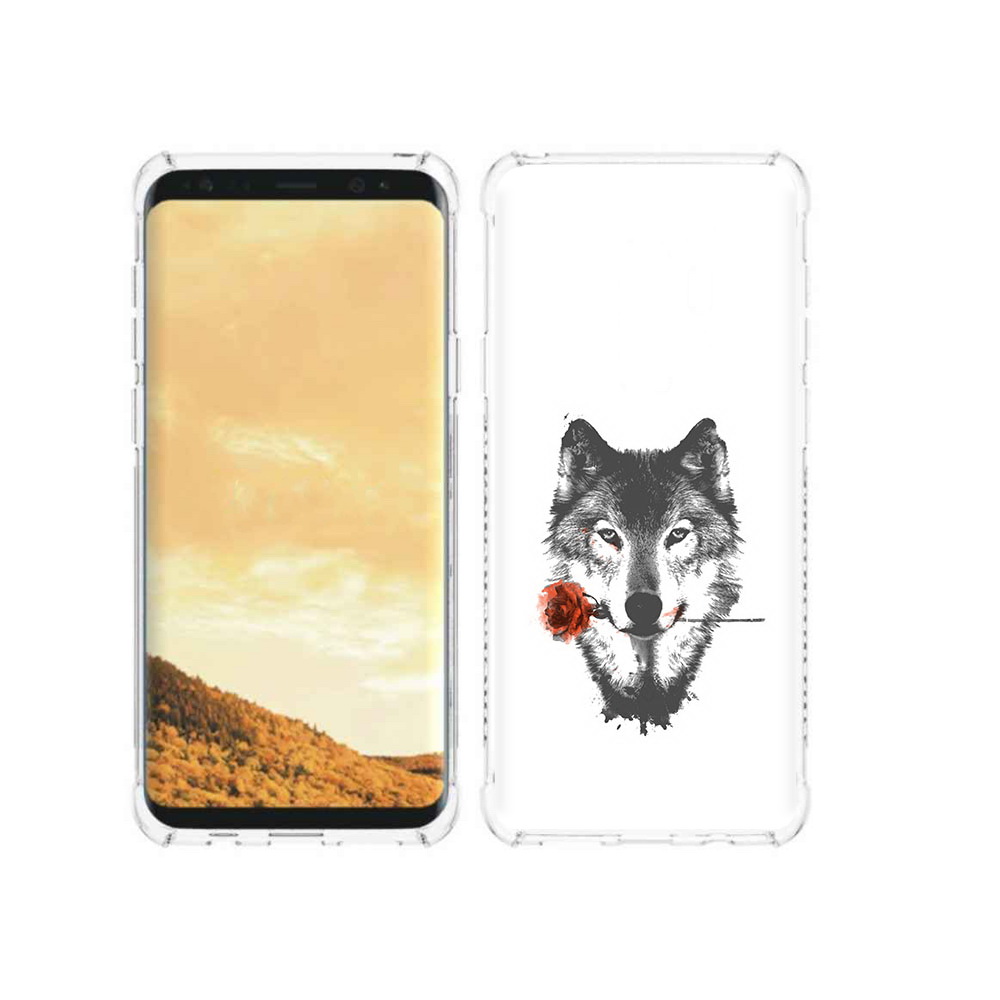 

Чехол MyPads Tocco для Samsung Galaxy S9 волк с розой (PT98329.588.270), Прозрачный, Tocco
