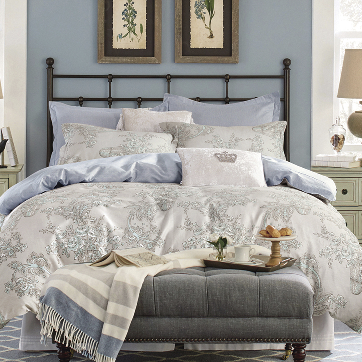 

Комплект постельного белья Cleo Satin de Luxe 1,5 спальное сатин наволочки 50х70, Satin de Luxe