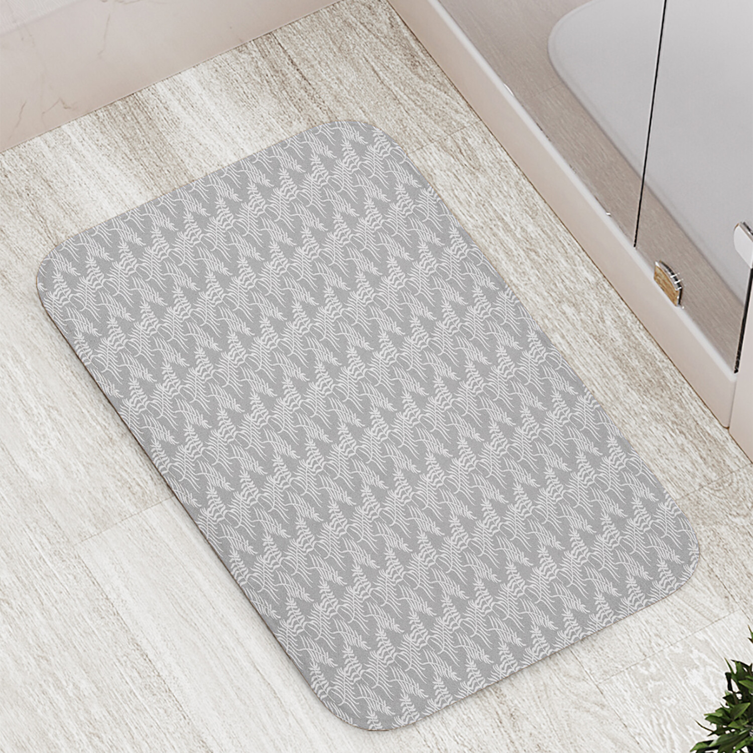 

Коврик противоскользящий JoyArty "Отпечаток листьев" для ванной сауны бассейна 77х52 см, Отпечаток листьев