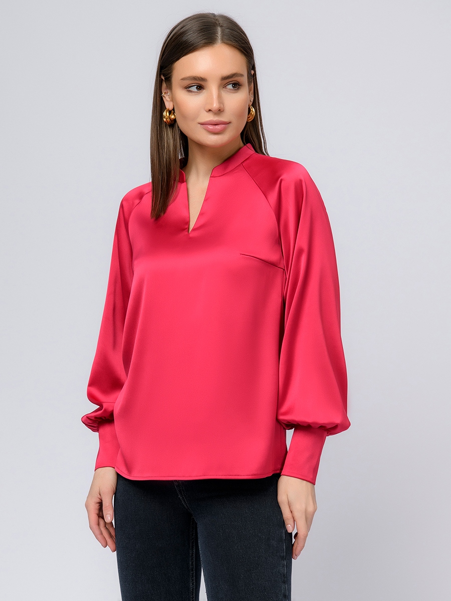 

Блуза женская 1001dress 0102943 красная 46 RU, Красный, 0102943