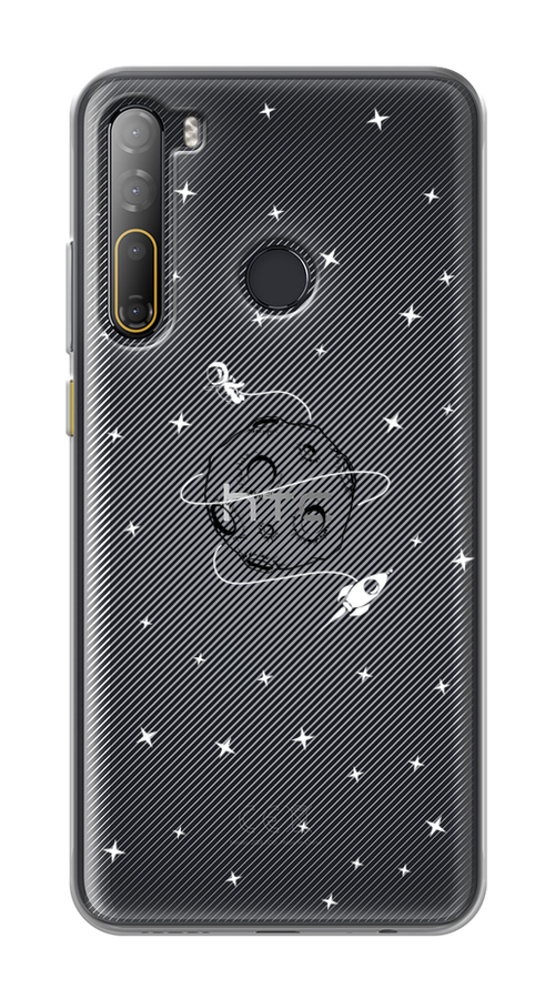 

Чехол на HTC Desire 20 Pro "Полет вокруг луны", Белый;серый;черный, 102750-2