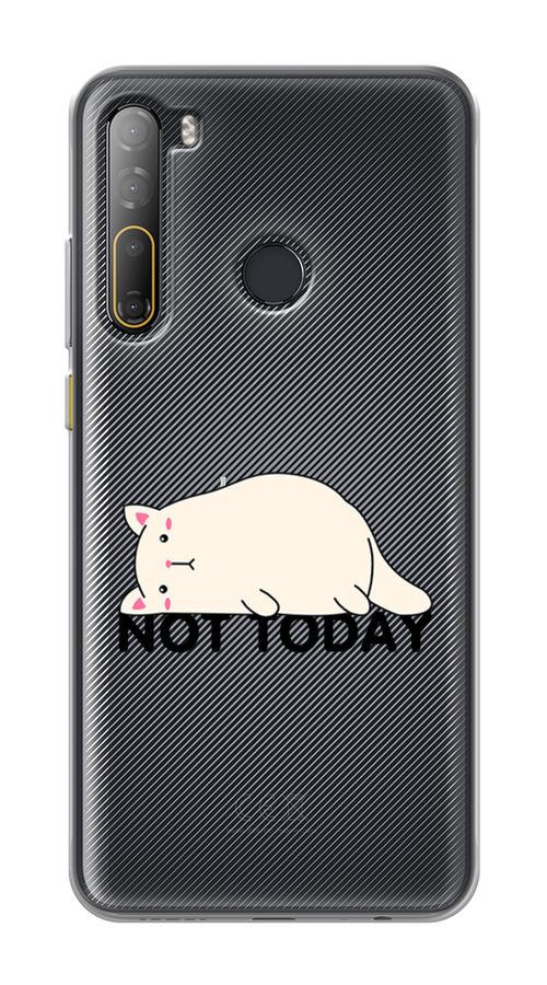 

Чехол на HTC Desire 20 Pro "Cat not today", Белый;розовый;черный, 102750-1