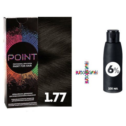 Крем-краска для волос POINT 1.77 100мл + 6% оксигент 100мл