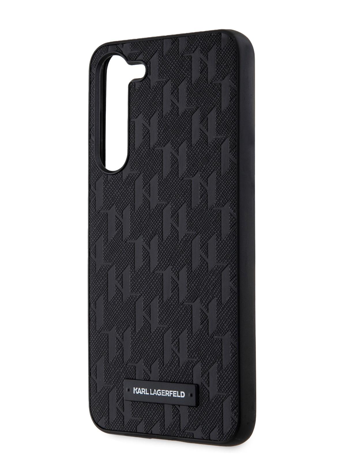 

Чехол Karl Lagerfeld для Galaxy S23+ из экокожи Metal Plate logo Hard Black, Черный