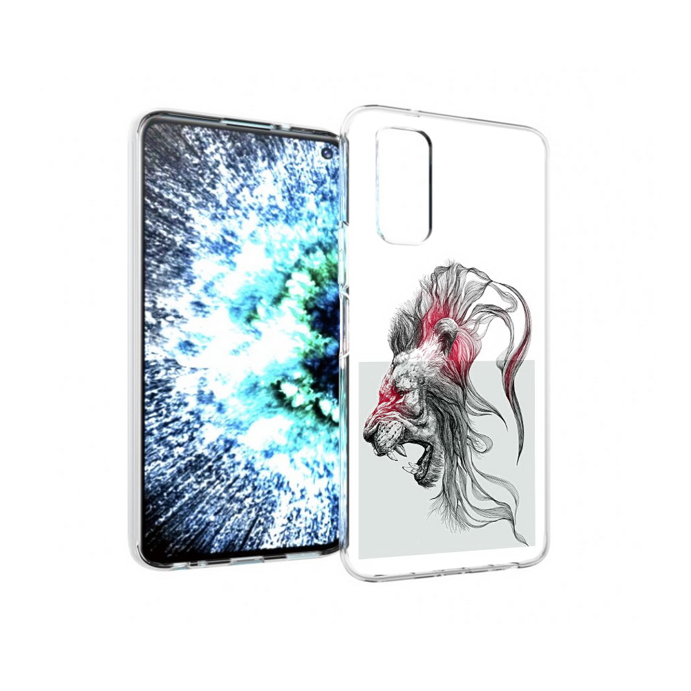 

Чехол MyPads Tocco для Vivo IQOO Neo 3 разъяренный лев (PT157205.400.576), Прозрачный, Tocco