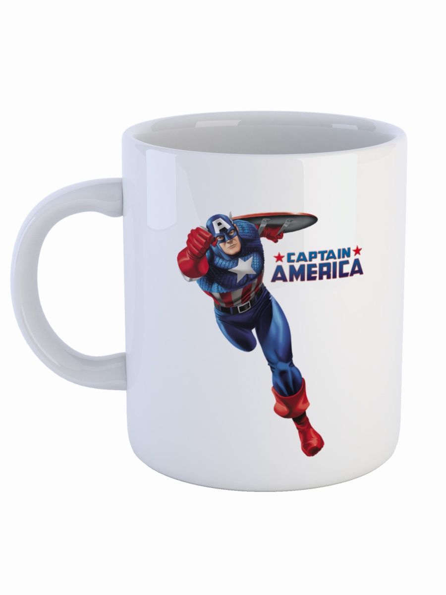 

Кружка СувенирShop "Капитан Америка Captain America Marvel" 330 мл, CU-MVKA3-W/S