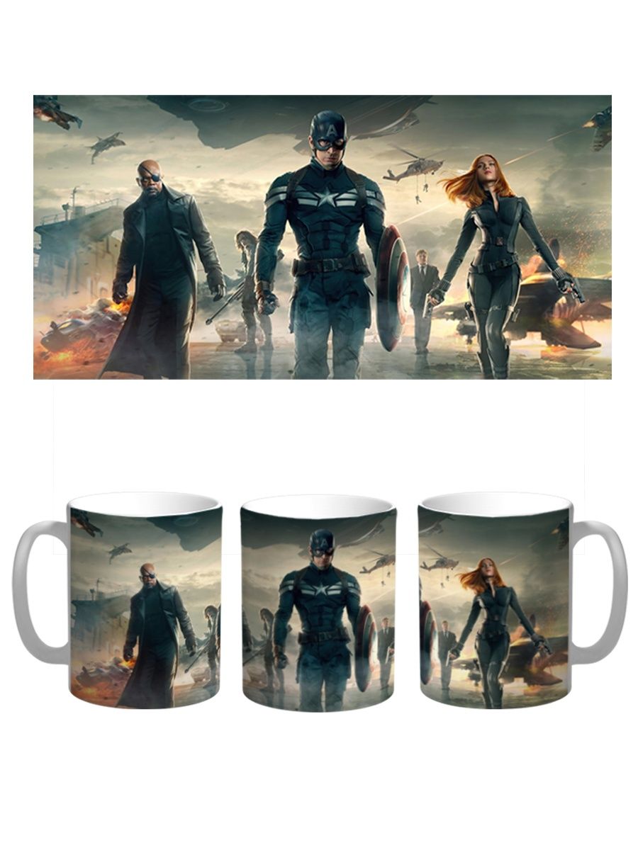 фото Кружка сувенирshop "капитан америка captain america marvel" 330 мл