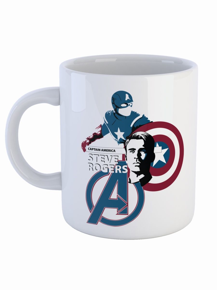 

Кружка СувенирShop "Капитан Америка Captain America Marvel" 330 мл, CU-MVKA9-W/S