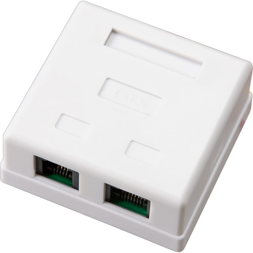 

Комбинированная внешняя розетка REXANT RJ-45(8P-8C) + RJ-11(6P-4C), UTP 03-0120, Белый