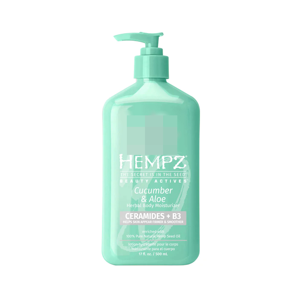 Молочко для тела HEMPZ Beauty Actives Cucumber & Aloe с церамидами и B3 500 мл