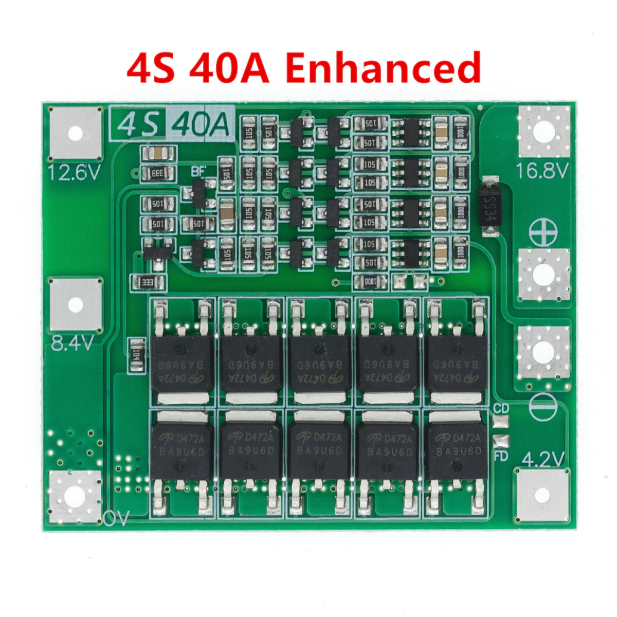 

Защитная плата Run Energy для литий-ионных аккумуляторов (4S 40A 16.8V REV2.3)