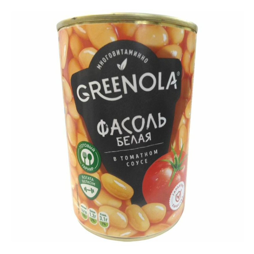 

Фасоль Greenola белая в томатном соусе 400 г