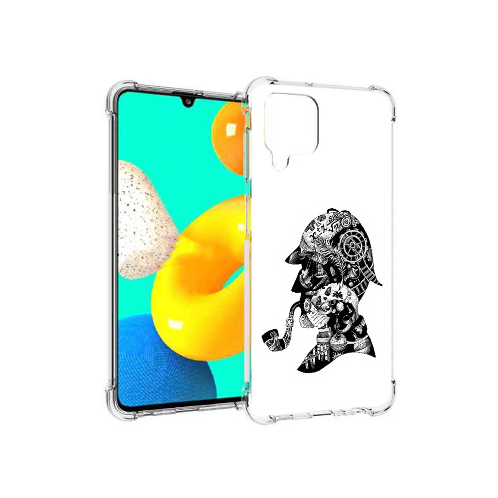 

Чехол MyPads Tocco для Samsung Galaxy M22 мужчина с трубкой абстракция (PT226931.524.488), Прозрачный, Tocco