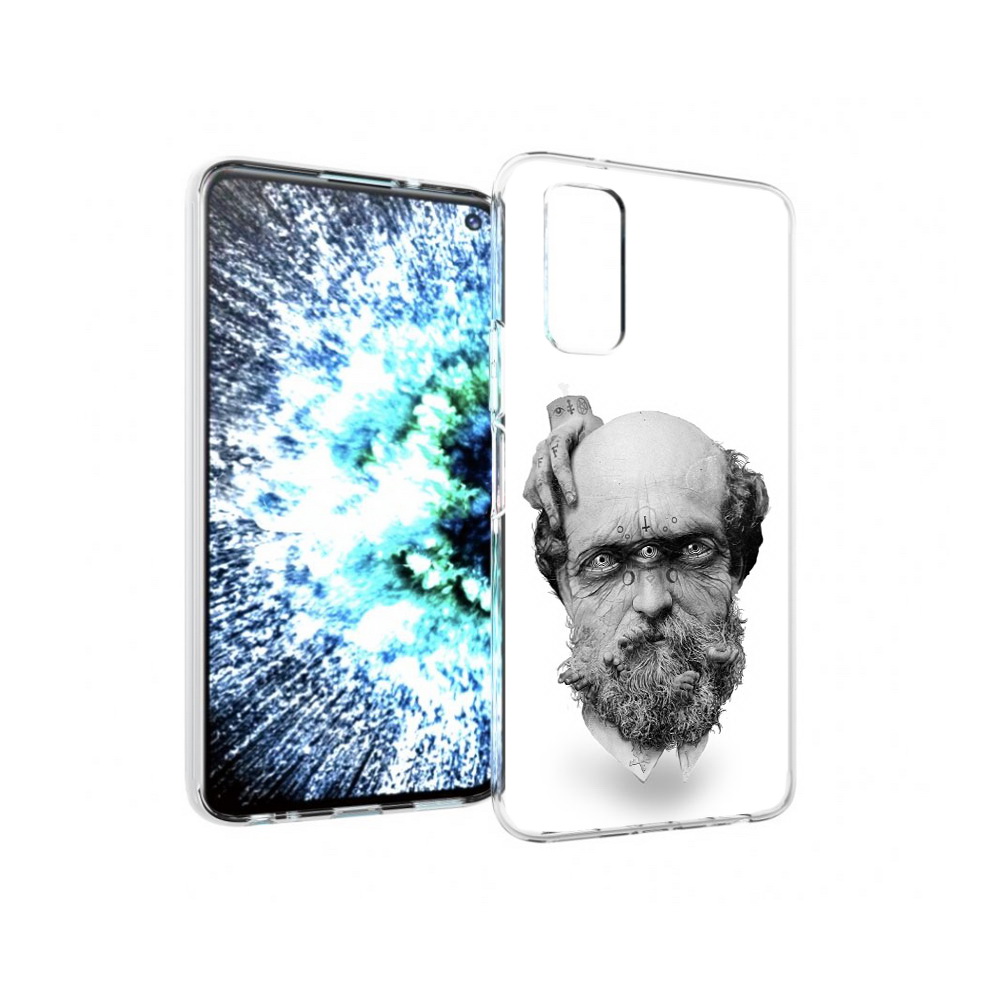 

Чехол MyPads Tocco для Vivo IQOO Neo 3 страшный бородатый мужчина абстракция, Прозрачный, Tocco
