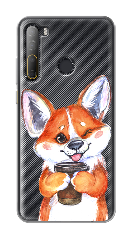 

Чехол на HTC Desire 20 Pro "Корги с кофе", Оранжевый;белый, 102750-4