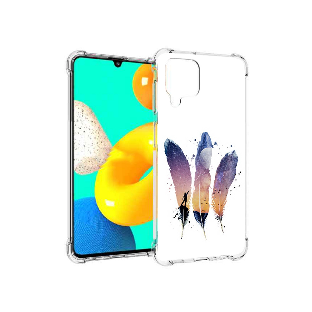 

Чехол MyPads Tocco для Samsung Galaxy M22 небесные перья (PT226931.524.519), Прозрачный, Tocco
