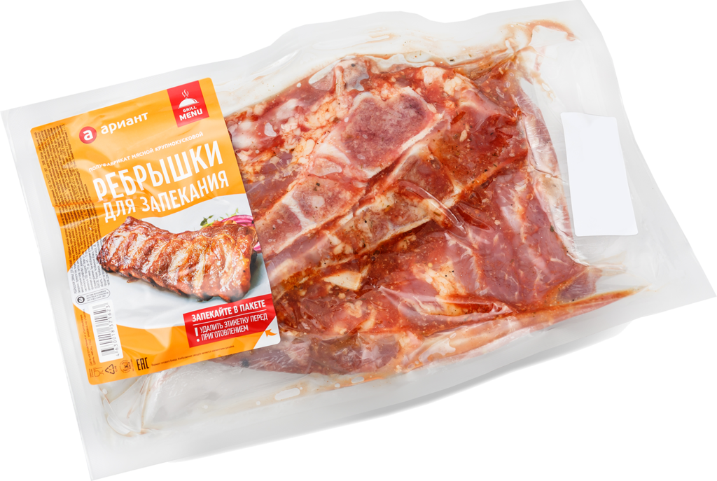 

Ребрышки свиные Ариант Для запекания охлажденные