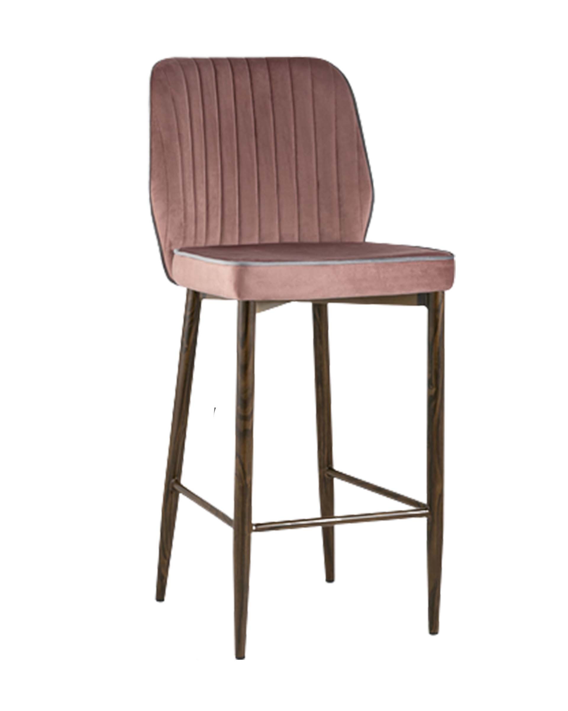 фото Стул полубарный stool group лоренс mc72c velvet hlr-44/ hlr-20 edge dual пыльно-розовый