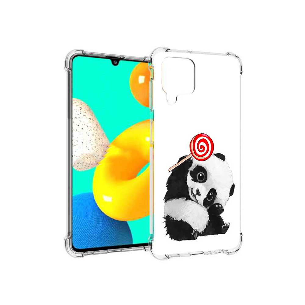 

Чехол MyPads Tocco для Samsung Galaxy M22 панда с леденцом (PT226931.524.534), Прозрачный, Tocco