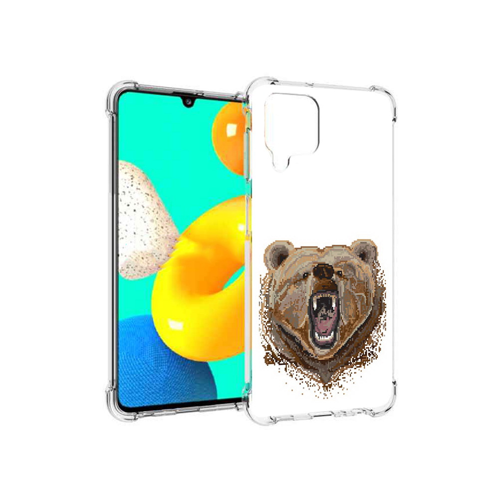 

Чехол MyPads Tocco для Samsung Galaxy M22 пиксельный медведь (PT226931.524.539), Прозрачный, Tocco