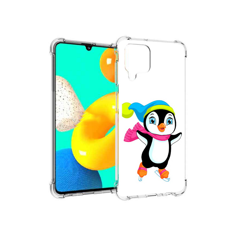 

Чехол MyPads Tocco для Samsung Galaxy M22 пингвин на коньках (PT226931.524.540), Прозрачный, Tocco