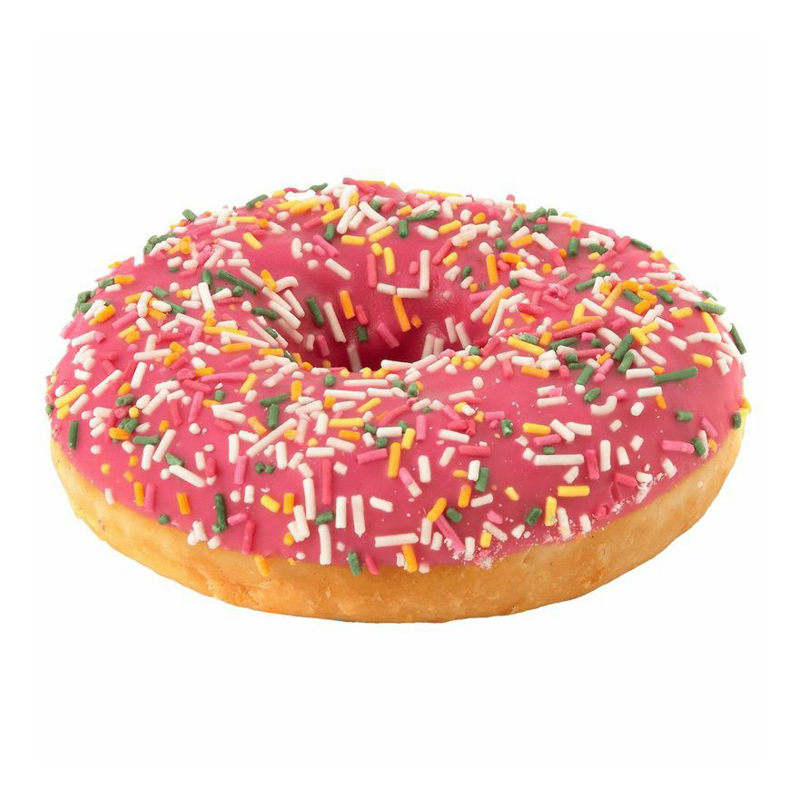 Пончик Перекресток Donut дрожжевой с клубникой 68 г