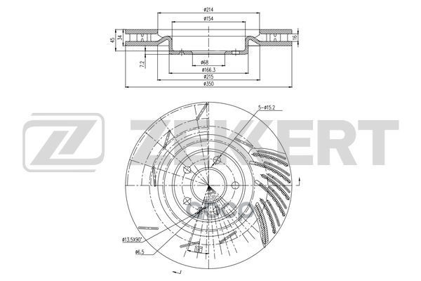 

Диск Тормозной Zekkert Bs6508 Перед. Прав. Porsche Macan 14- Zekkert арт. BS6508