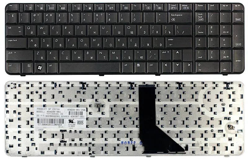 

Клавиатура для HP Compaq 6820, 6820s Series, p/n: 54220-001, V071326AS1 US, 6037B0022301,