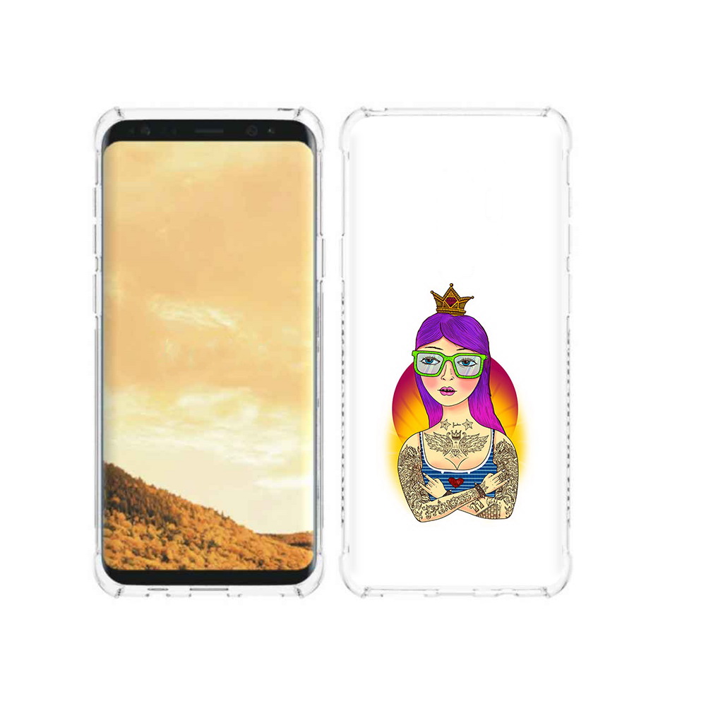 

Чехол MyPads Tocco для Samsung Galaxy S9 девушка в татуировках с короной (PT98329.588.305), Прозрачный, Tocco