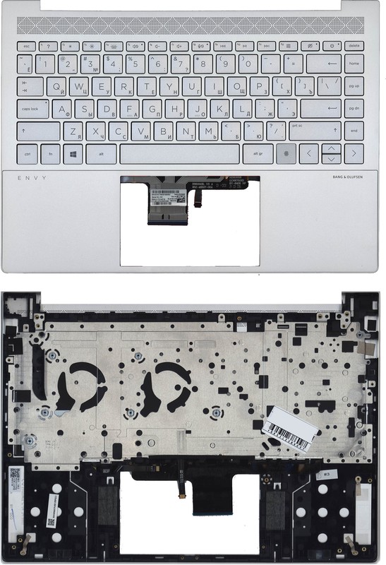 Клавиатура для HP Envy 14-EB топкейс, серебрянный