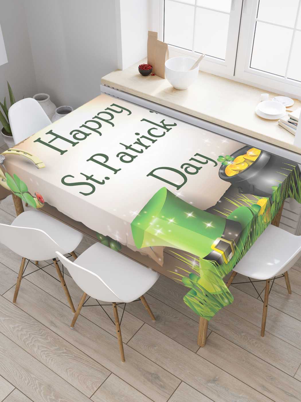 

Скатерть прямоугольная JoyArty "Счастливого дня Святого Патрика" из сатена, 120x145 см, Синий, Счастливого дня Святого Патрика