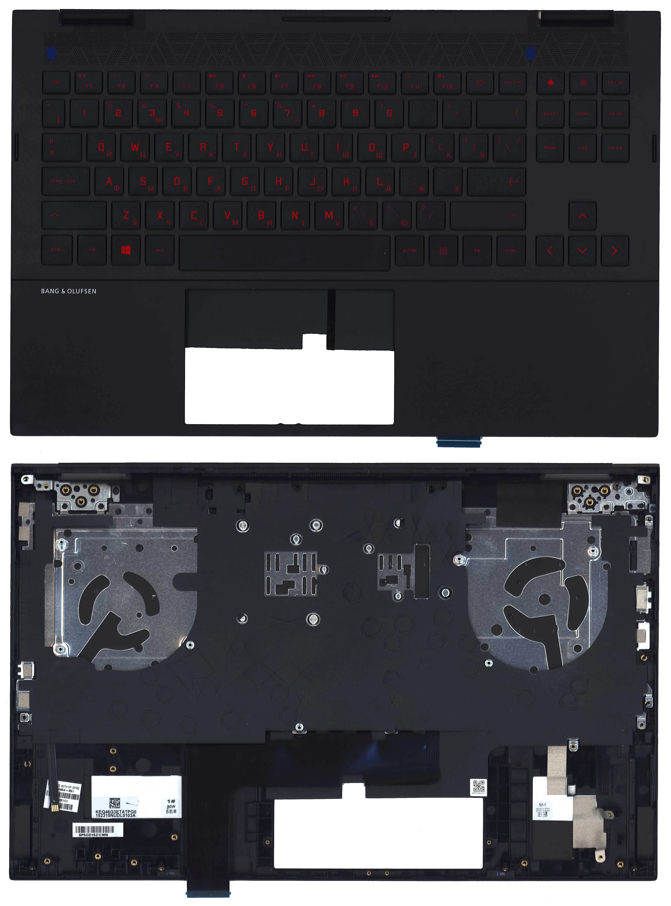 

Клавиатура для HP Omen 15-EK топкейс, черный, ver.1