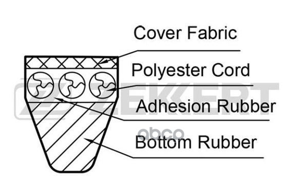 Ремень Клиновой Zekkert Kr13x915 Opel Astra F 91-, Corsa B 93-, Vectra A, B 90-, Ford Tran