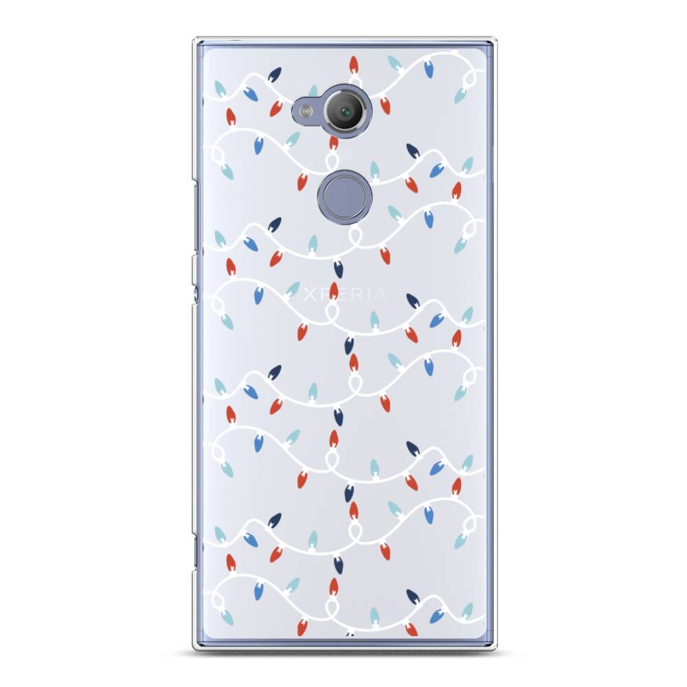 

Чехол на Sony Xperia XA2 Ultra "Разноцветная гирлянда", Белый;красный;синий, 53250-5