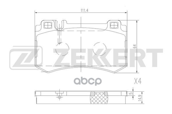 

Колодки Тормозные Zekkert Bs1194 Диск. Задн. Mb Clk (209) 06-, Cls (C219) 05-, E-Class (W2