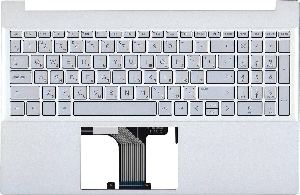 

Клавиатура для HP Pavilion 15-EG 15-EH топкейс NO/SD, серебристый