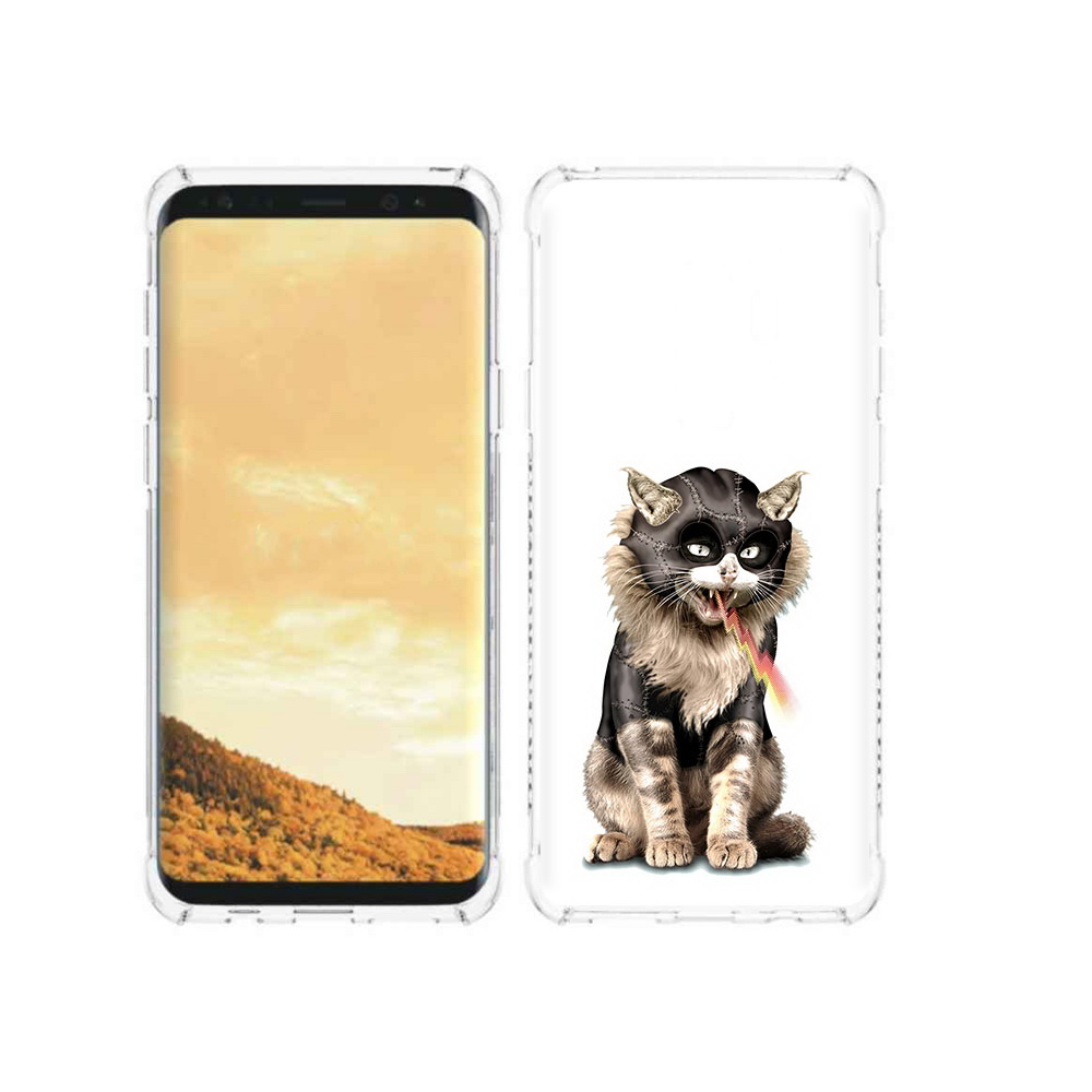 

Чехол MyPads Tocco для Samsung Galaxy S9 дьяволский кот (PT98329.588.341), Прозрачный, Tocco