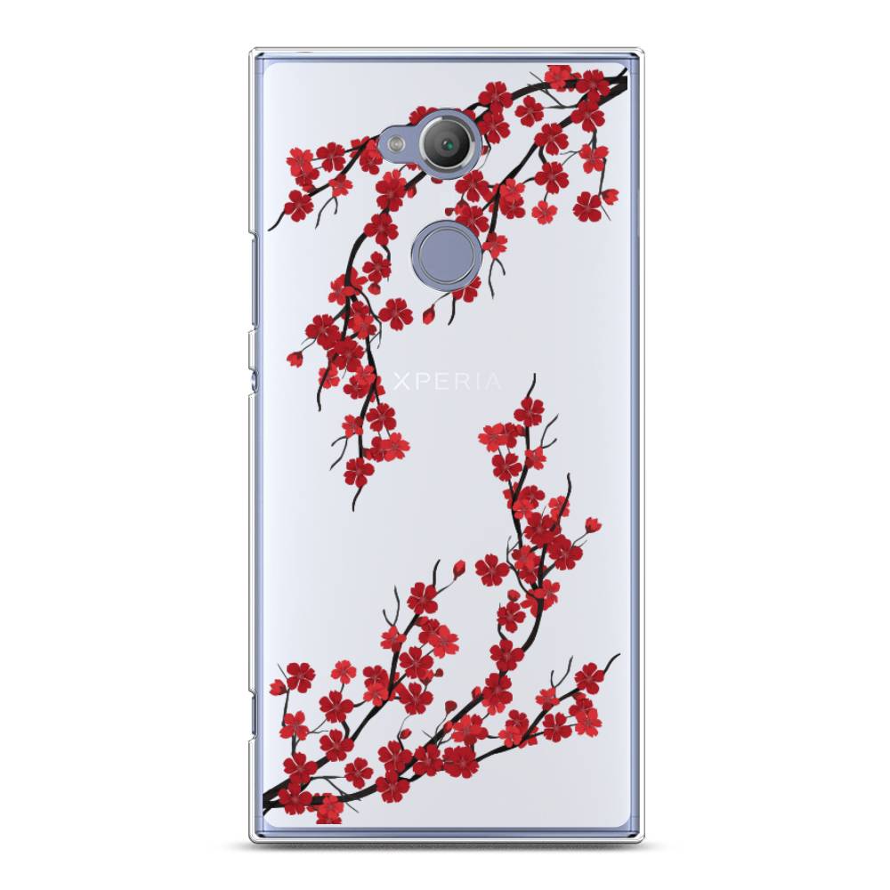 

Чехол для Sony Xperia XA2 Ultra "Красная сакура", Красный;черный, 53250-2