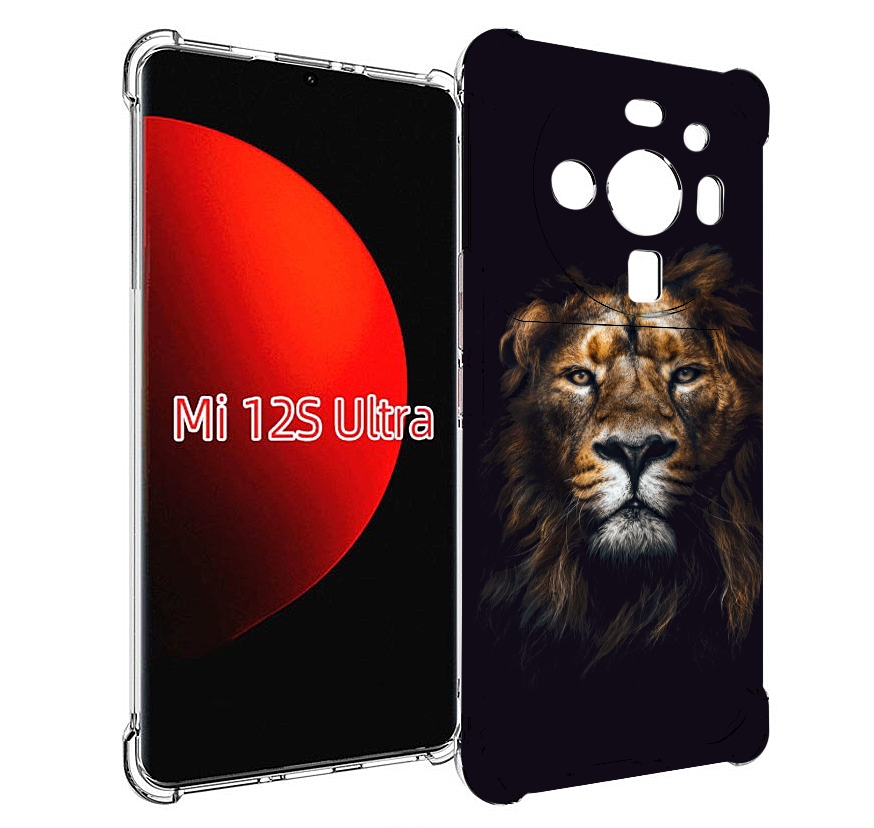 

Чехол MyPads Лев-в-тени мужской для Xiaomi 12S Ultra, Прозрачный, Tocco