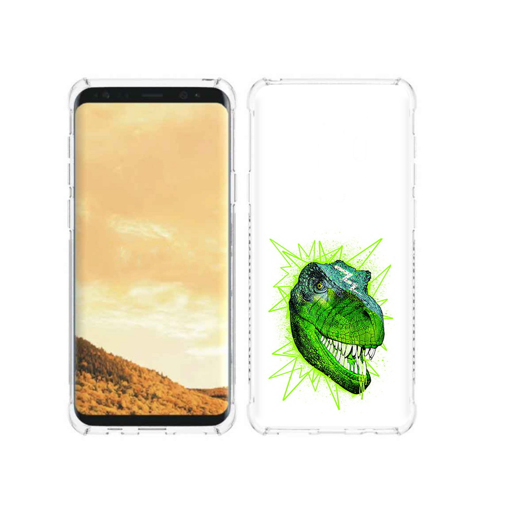 

Чехол MyPads Tocco для Samsung Galaxy S9 зеленый динозавр (PT98329.588.358), Прозрачный, Tocco