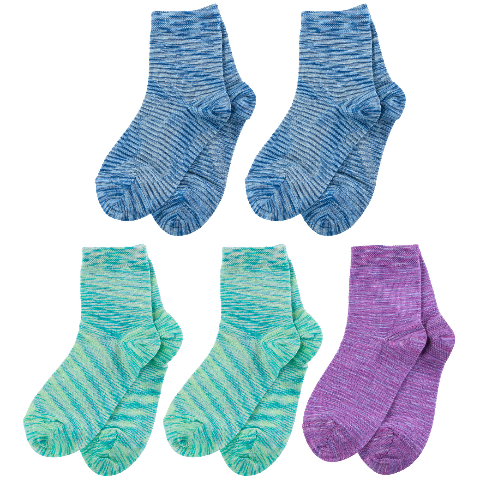 Носки детские LorenzLine 5-Л106, синий; зеленый; фиолетовый, 10-12