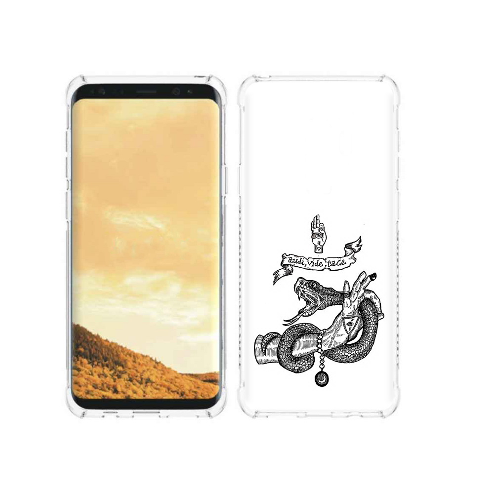 

Чехол MyPads Tocco для Samsung Galaxy S9 змея на руке рисунок (PT98329.588.366), Прозрачный, Tocco