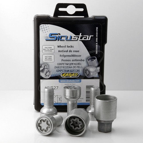 

Секретки для оригинальных дисков Farad Sicustar VN527R14/2 с 2мя ключами для Audi R8 (2007