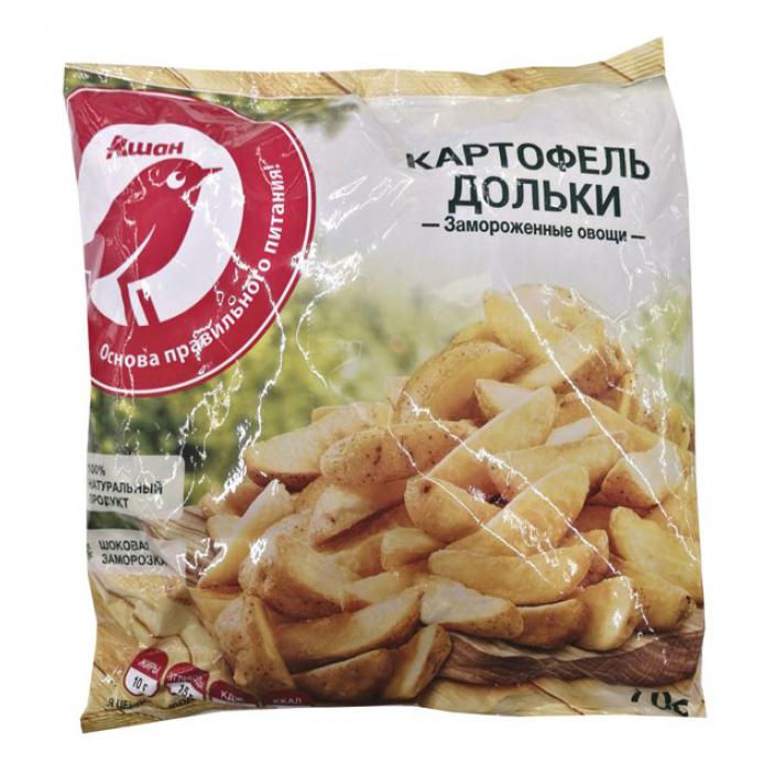 Картофельные дольки АШАН Красная птица замороженные, 700 г