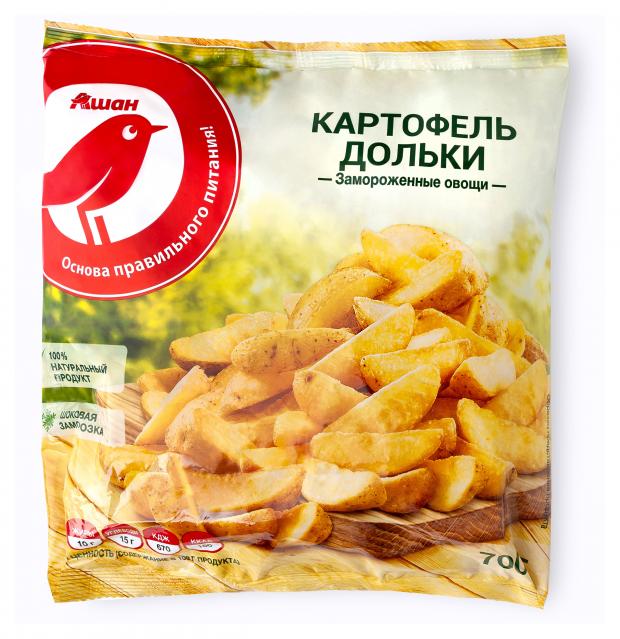 Картофельные дольки АШАН Красная птица замороженные, 700 г