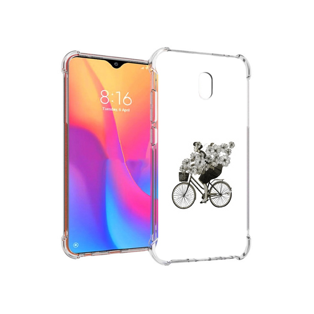 Чехол MyPads Tocco для Xiaomi Redmi 8A девушка на велосипеде с цветами (PT138948.272.307)