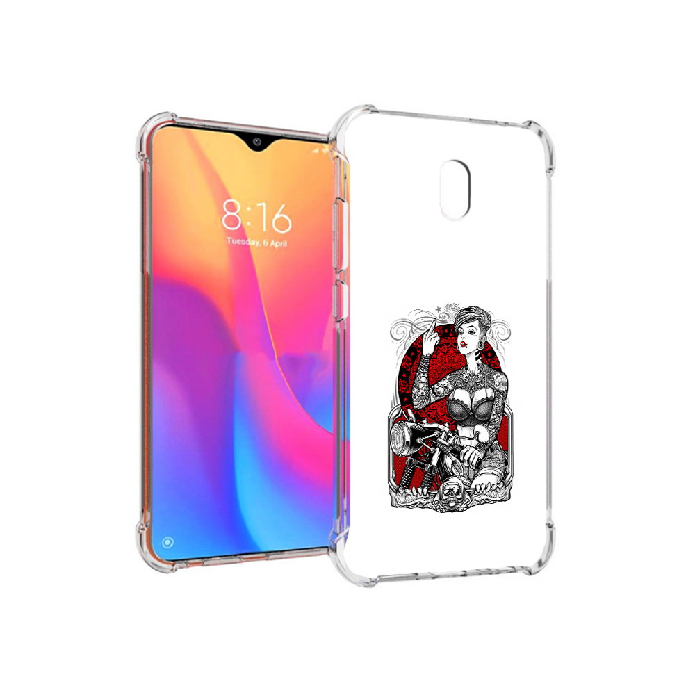 Чехол MyPads Tocco для Xiaomi Redmi 8A девушка на мотоцикле (PT138948.272.308)