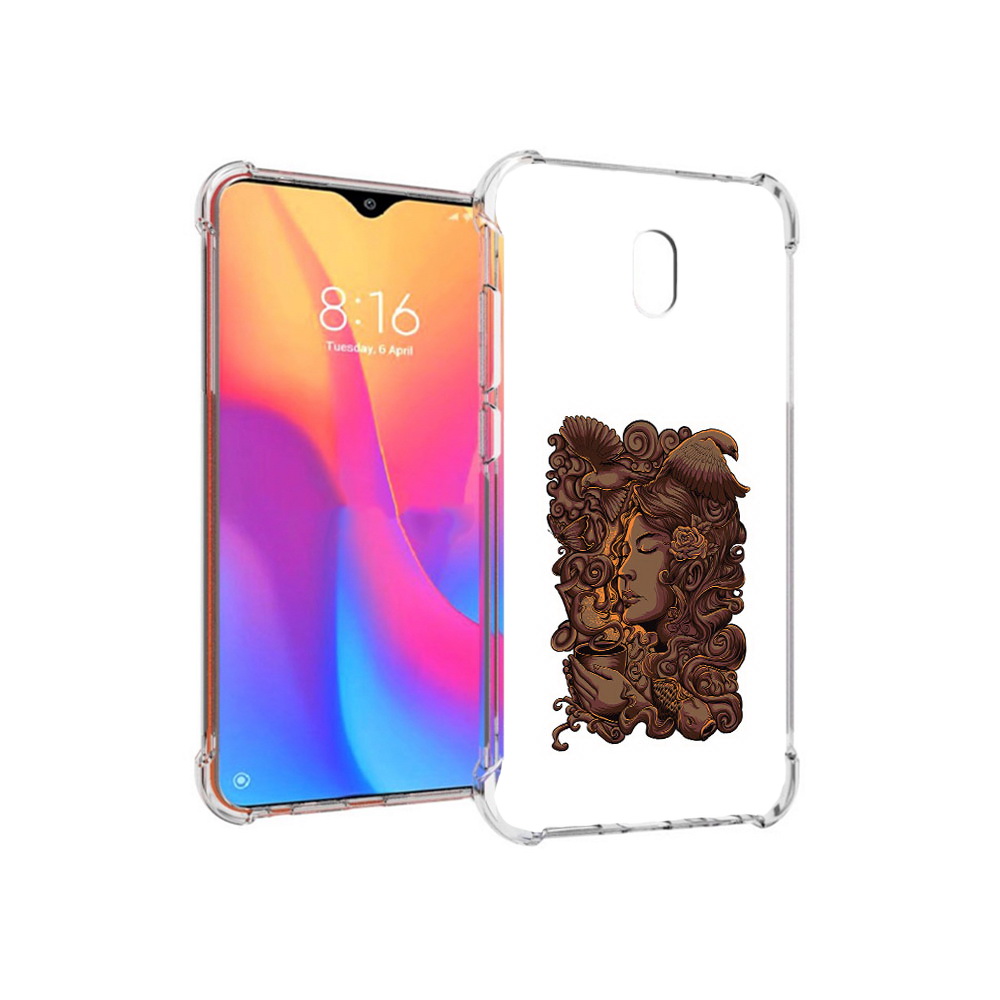 Чехол MyPads Tocco для Xiaomi Redmi 8A девушка с длинными волосами абстракция