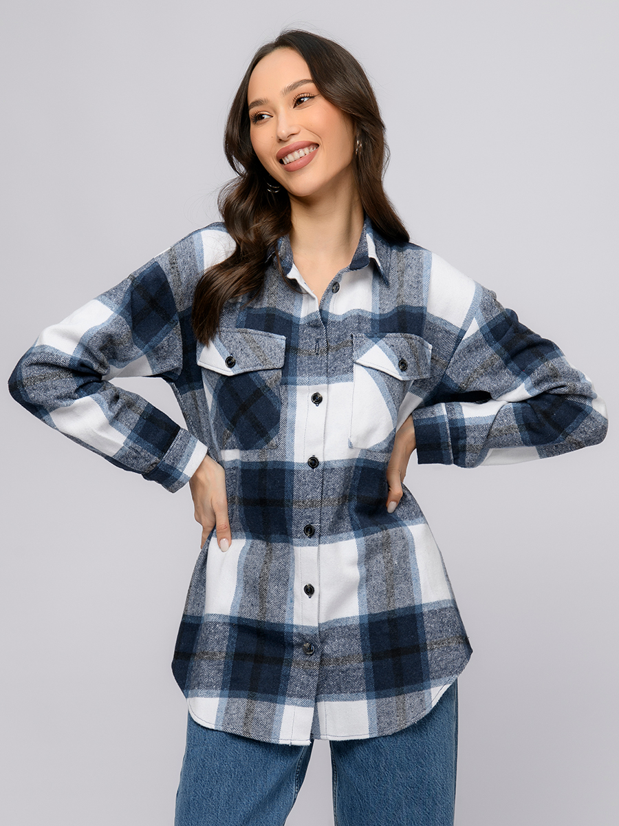 

Рубашка женская 1001dress 0202919 разноцветная 54-56 RU, Разноцветный, 0202919