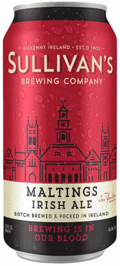 Пиво Sullivan's Maltings Irish Ale ж/б 5% 0,44 л Ирландия красное